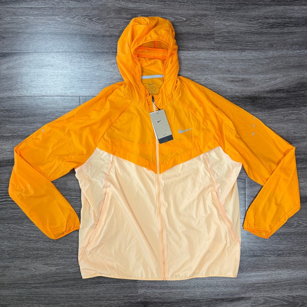 Nike Stride Repel UV Running Jacket Orange Men's XL NWT HV4548-873